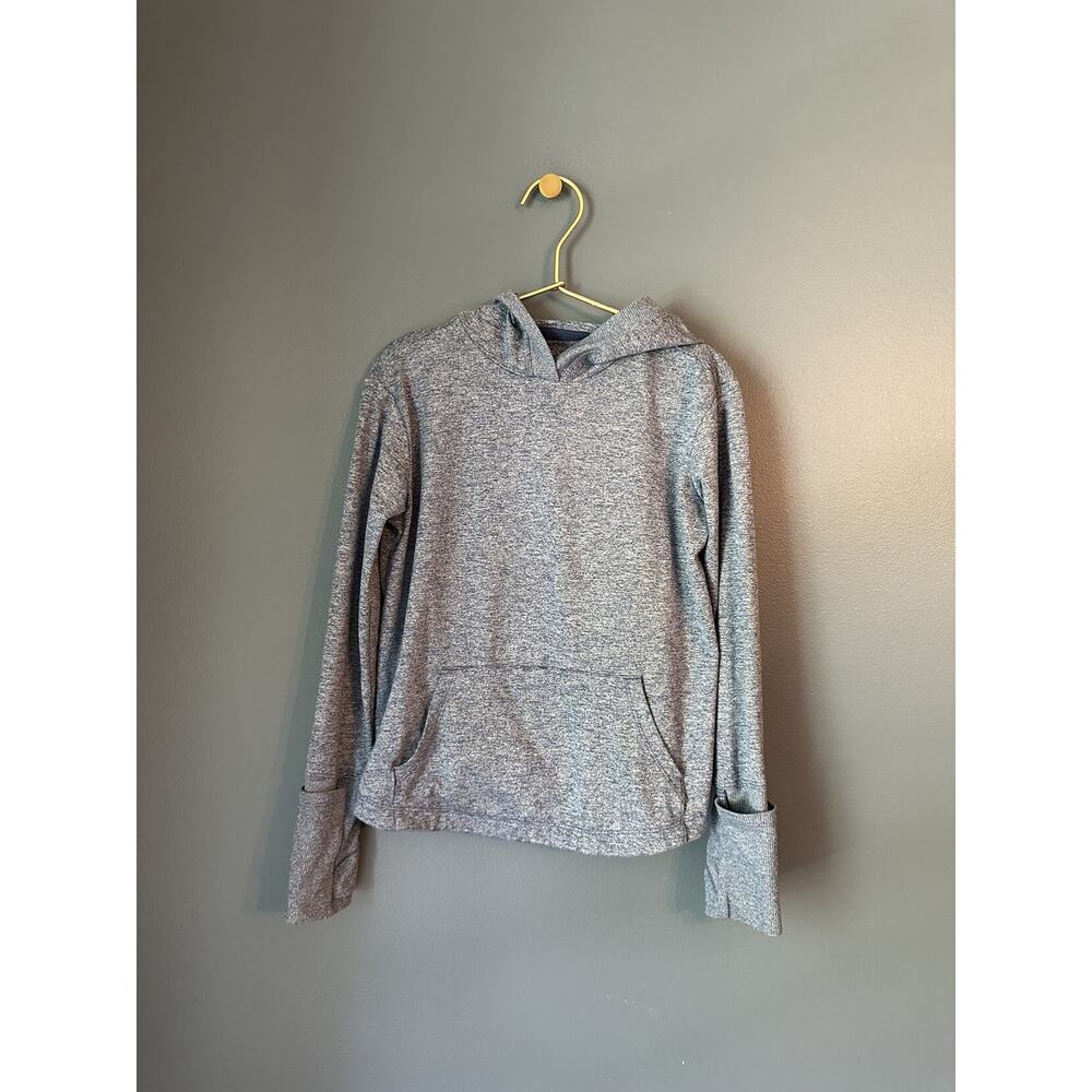 Athleta Girl‎ Blue Hooded Shirt With Thumb holes